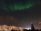 Polarlicht über Torshavn (Färöer)